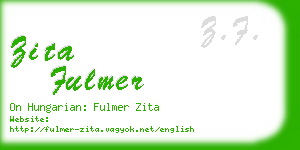 zita fulmer business card